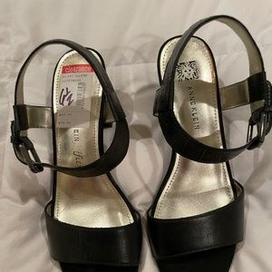 Anne Klein Black Leather Sandel NWT size 6.5M